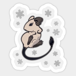 Degu Snowflakes Winter Sticker